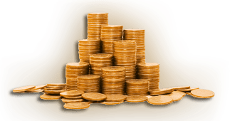 Гора денег.